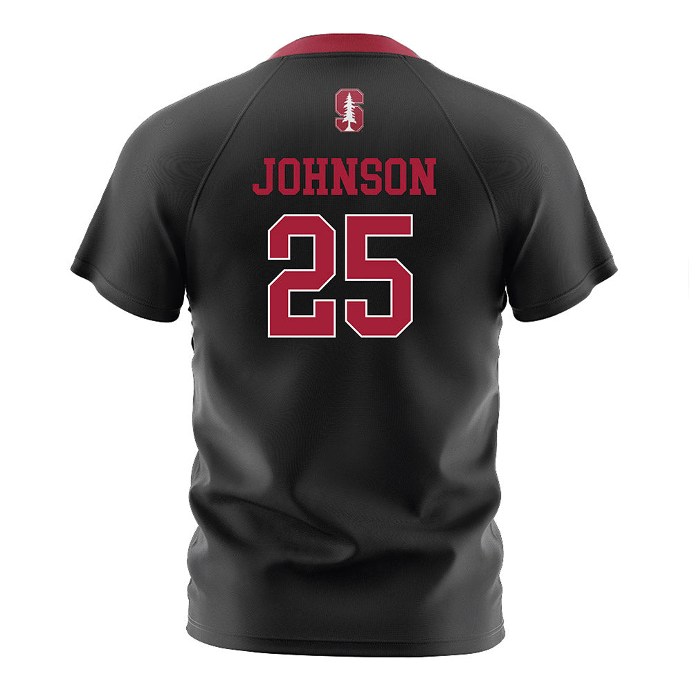 Stanford - NCAA Women's Soccer : Noe Johnson - Black Soccer Jersey-1