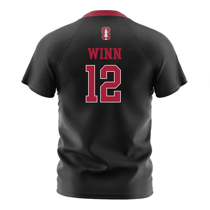Stanford - NCAA Women's Soccer : Bella Winn - Black Soccer Jersey-1
