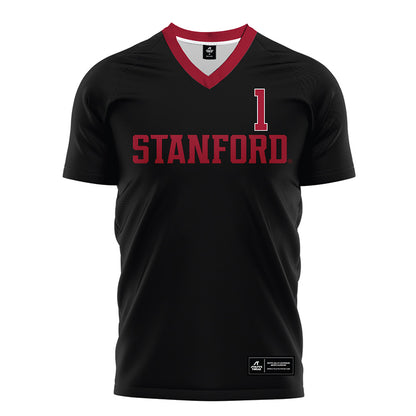 Stanford - NCAA Women's Soccer : Caroline Birkel - Black Soccer Jersey-0