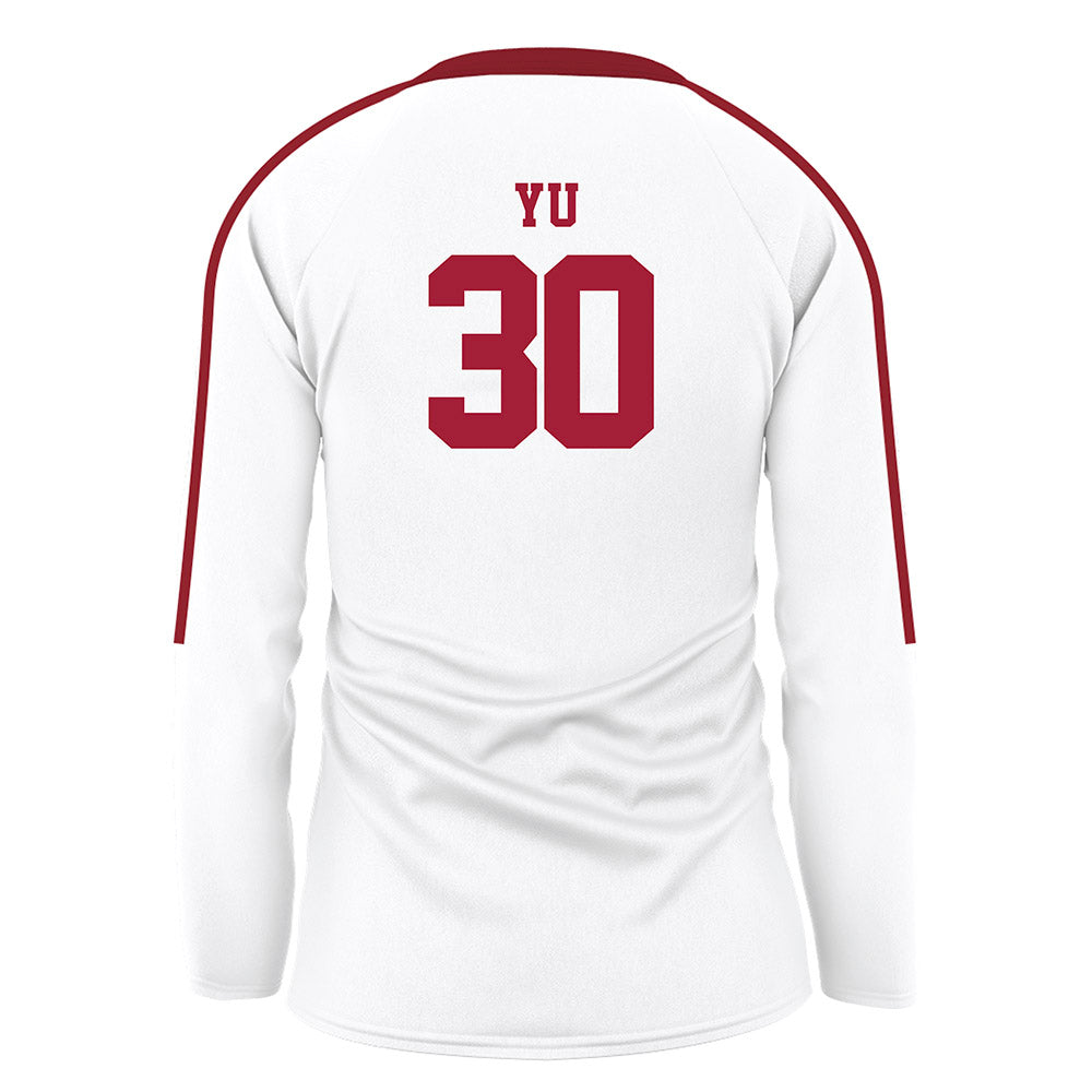 Stanford - NCAA Women's Volleyball : Taylor Yu - White Volleyball Jersey-1