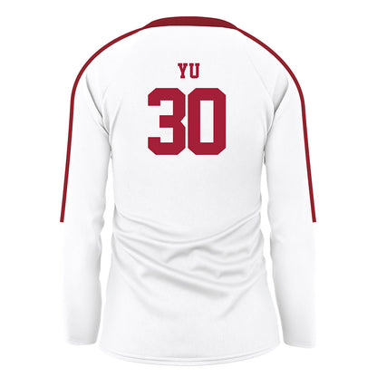 Stanford - NCAA Women's Volleyball : Taylor Yu - White Volleyball Jersey-1