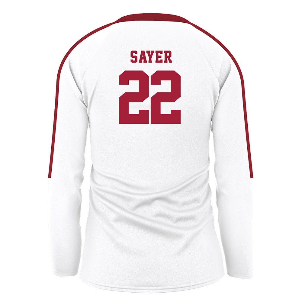 Stanford - NCAA Women's Volleyball : Erika Sayer - White Volleyball Jersey-1