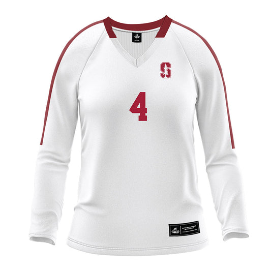 Stanford - NCAA Women's Volleyball : Joy Udoye - White Volleyball Jersey-0