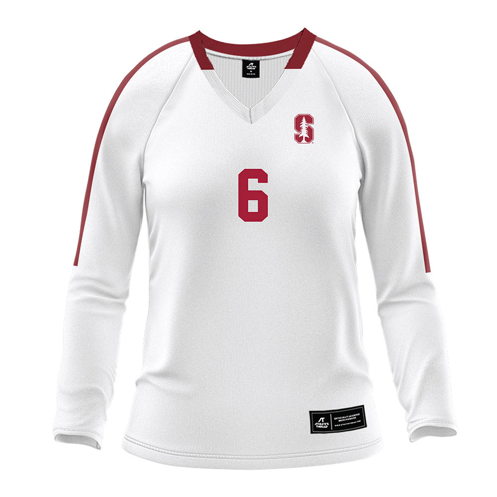 Stanford - NCAA Women's Volleyball : Koko Kirsch - White Volleyball Jersey-0