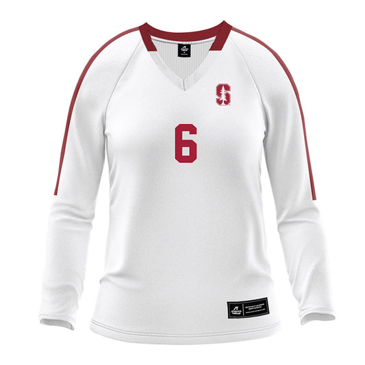 Stanford - NCAA Women's Volleyball : Koko Kirsch - White Volleyball Jersey-0