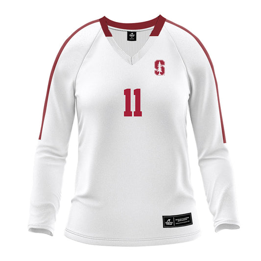 Stanford - NCAA Women's Volleyball : Lizzy Andrew - White Volleyball Jersey-0