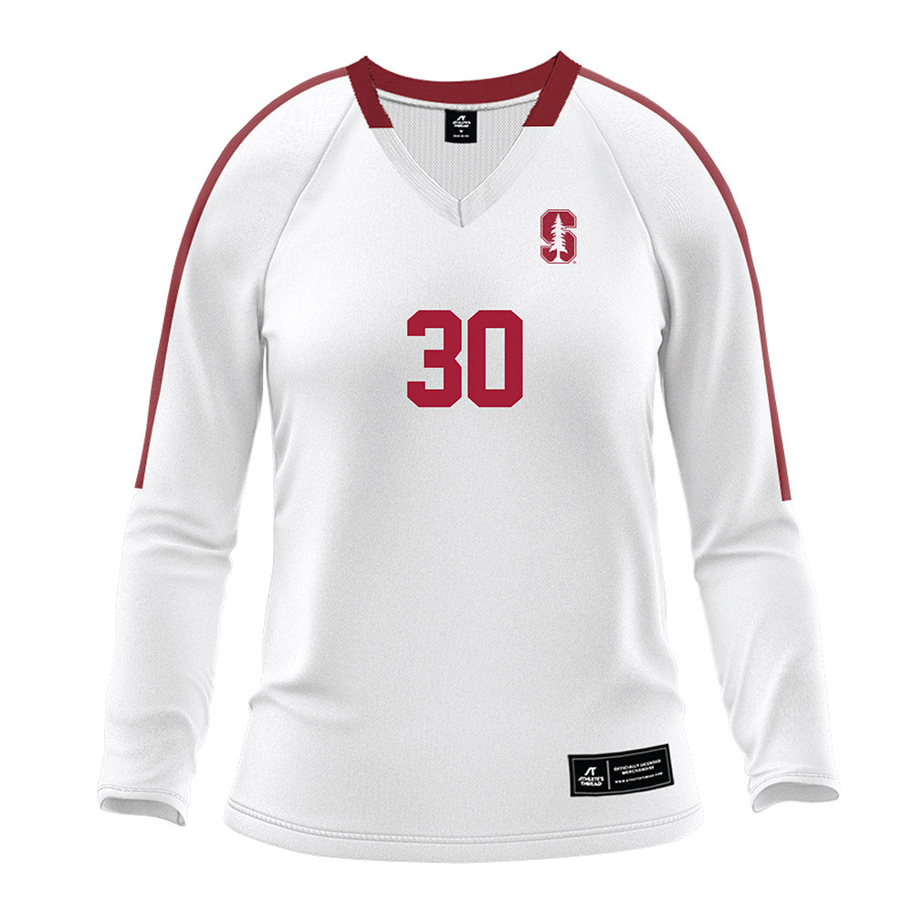Stanford - NCAA Women's Volleyball : Taylor Yu - White Volleyball Jersey-0
