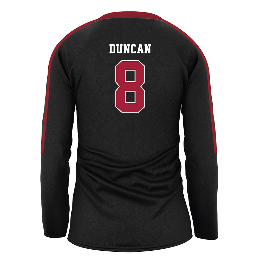 Stanford - NCAA Women's Volleyball : Sidney Duncan - Black Volleyball Jersey-1