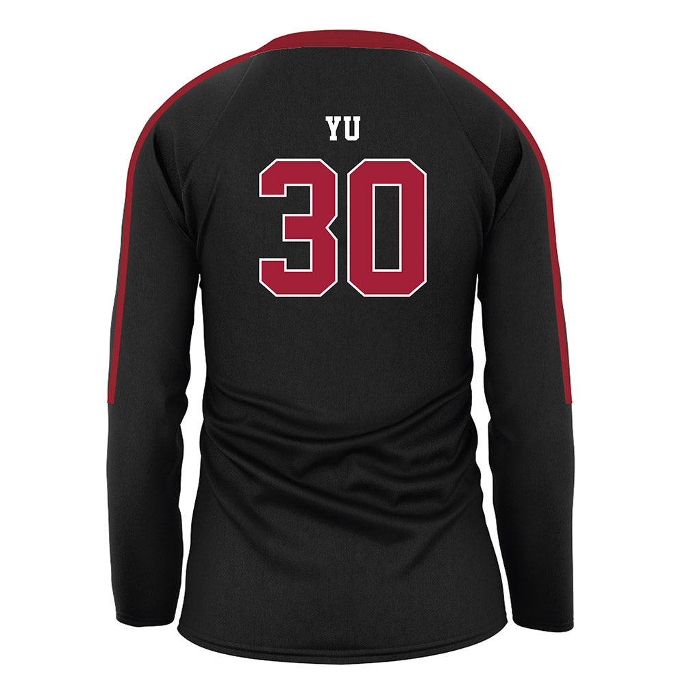 Stanford - NCAA Women's Volleyball : Taylor Yu - Black Volleyball Jersey-1