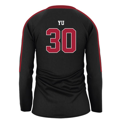 Stanford - NCAA Women's Volleyball : Taylor Yu - Black Volleyball Jersey-1