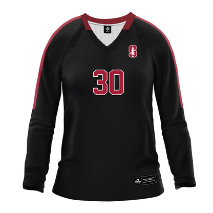 Stanford - NCAA Women's Volleyball : Taylor Yu - Black Volleyball Jersey-0