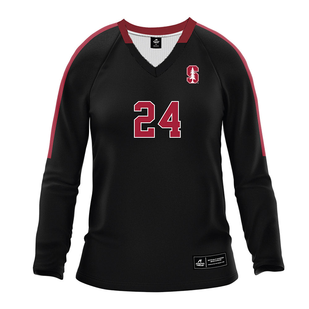 Stanford - NCAA Women's Volleyball : Logan Parks - Black Volleyball Jersey-0