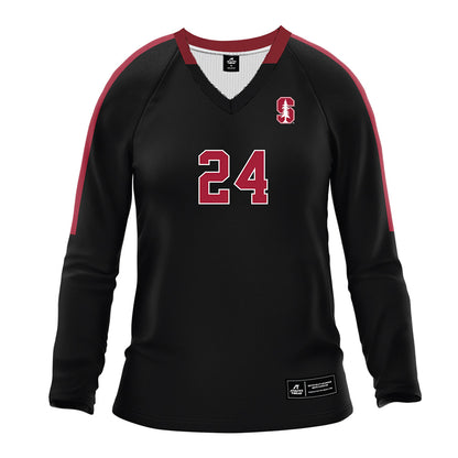 Stanford - NCAA Women's Volleyball : Logan Parks - Black Volleyball Jersey-0