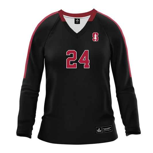 Stanford - NCAA Women's Volleyball : Logan Parks - Black Volleyball Jersey-0