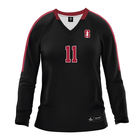 Stanford - NCAA Women's Volleyball : Lizzy Andrew - Black Volleyball Jersey-0