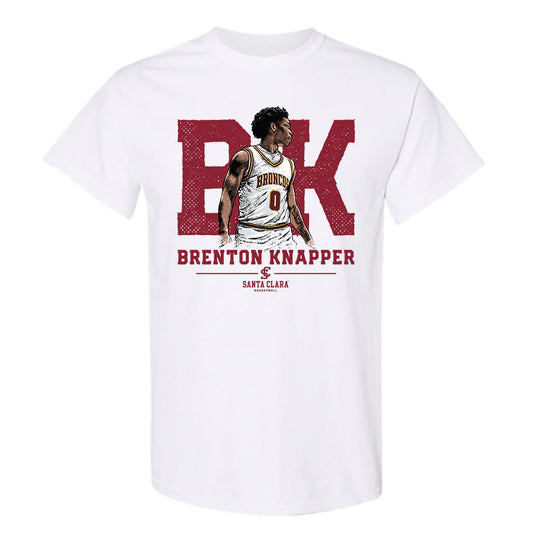 SCU - NCAA Men's Basketball : Brenton Knapper - Individual Caricature T-Shirt