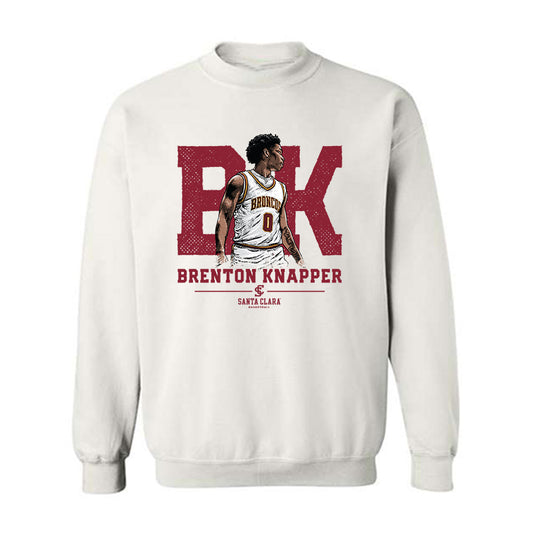 SCU - NCAA Men's Basketball : Brenton Knapper - Individual Caricature Crewneck Sweatshirt