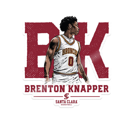 SCU - NCAA Men's Basketball : Brenton Knapper - Sticker