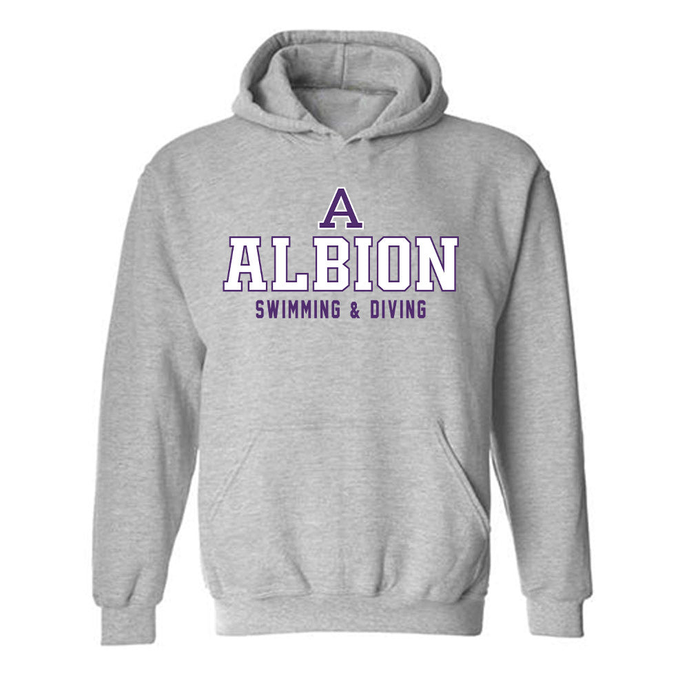 Albion - NCAA Men's Swimming & Diving : Cameron Thompson - Classic Shersey Hooded Sweatshirt-0