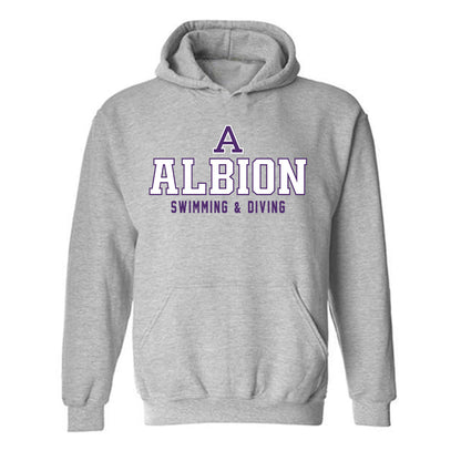 Albion - NCAA Men's Swimming & Diving : Cameron Thompson - Classic Shersey Hooded Sweatshirt-0