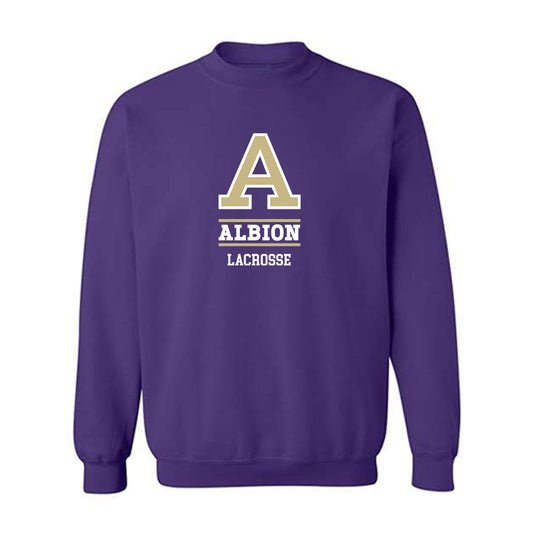 Albion - NCAA Men's Lacrosse : Jayden Sloan - Classic Fashion Shersey Crewneck Sweatshirt-0