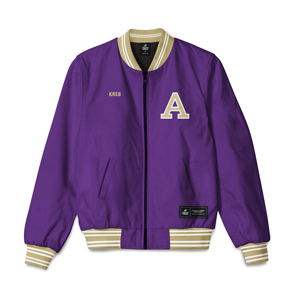 Albion - NCAA Women's Swimming & Diving : Kaitlyn Kreb - Bomber Jacket-0