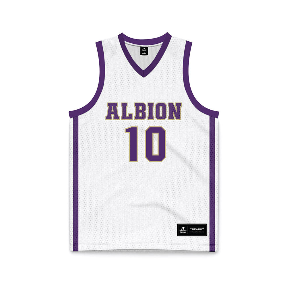 Albion - NCAA Men's Basketball : Cameron Essell - White Basketball Jersey-0