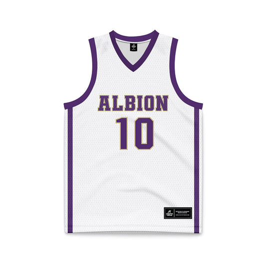 Albion - NCAA Men's Basketball : Cameron Essell - White Basketball Jersey-0