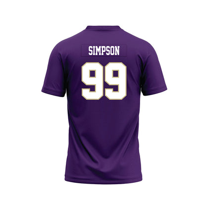 Albion - NCAA Football : Tayshaun Simpson - Purple Football Jersey-1