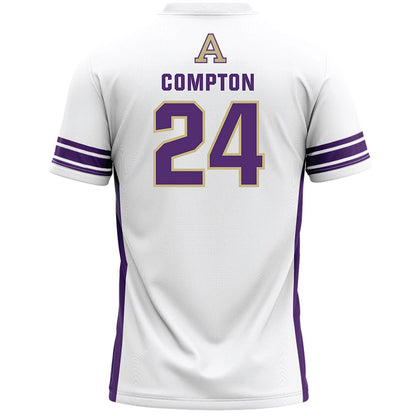 Albion - NCAA Men's Lacrosse : Matthew Compton - White Lacrosse Jersey-1