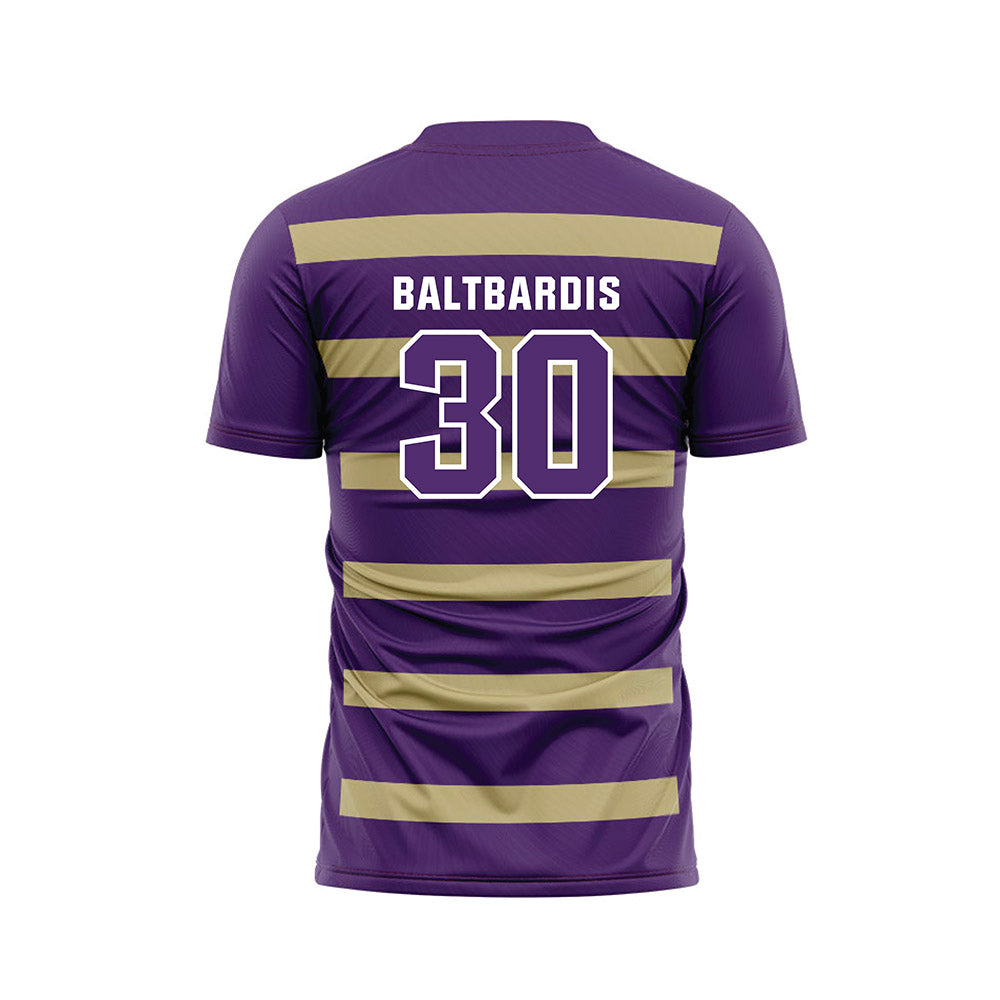 Albion - NCAA Men's Soccer : Otto Baltbardis - Purple Soccer Jersey-1