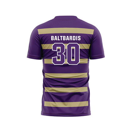 Albion - NCAA Men's Soccer : Otto Baltbardis - Purple Soccer Jersey-1
