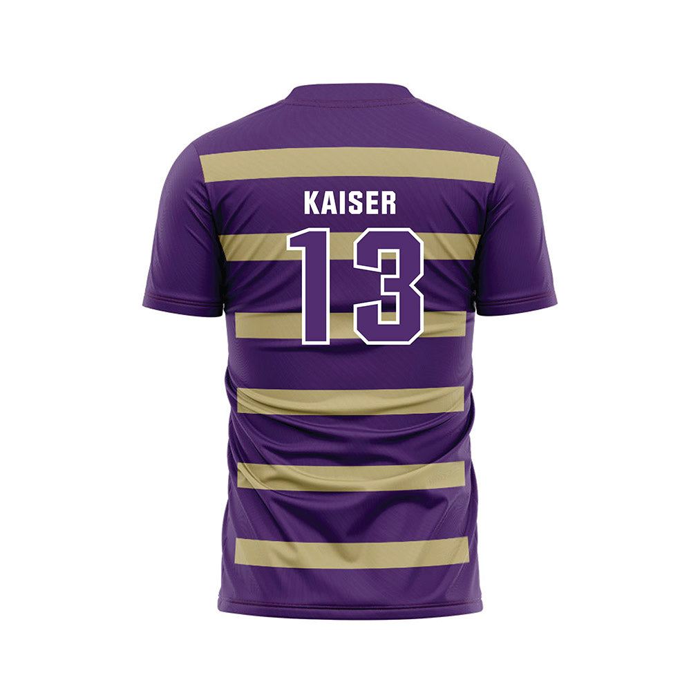 Albion - NCAA Men's Soccer : Diego Kaiser - Purple Soccer Jersey-1