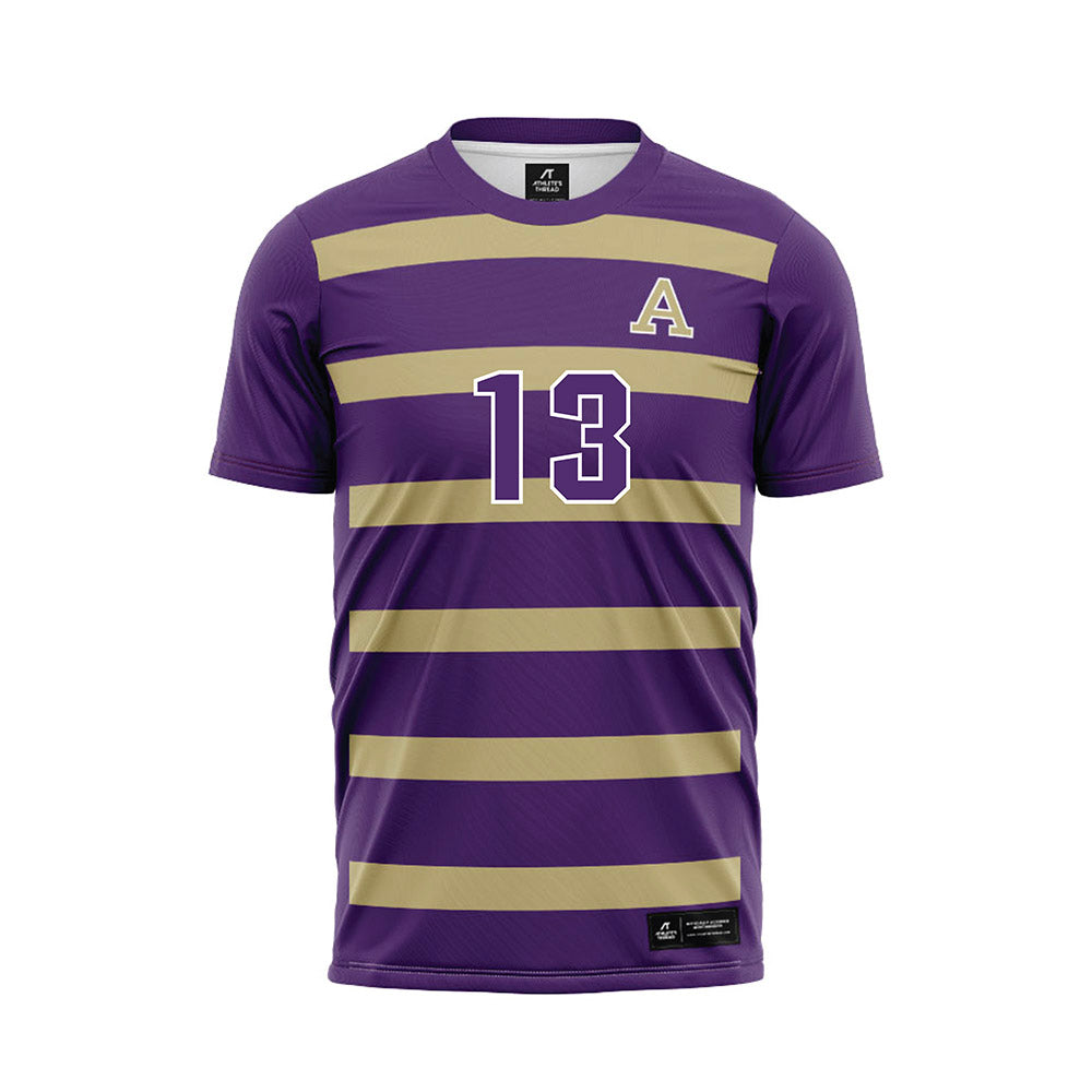 Albion - NCAA Men's Soccer : Diego Kaiser - Purple Soccer Jersey-0