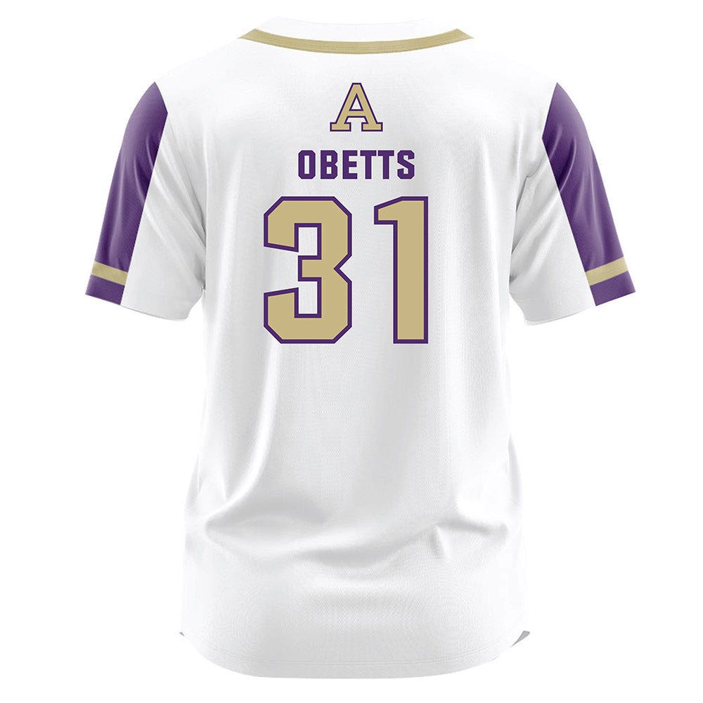 Albion - NCAA Softball : Avery Obetts - White Jersey-1