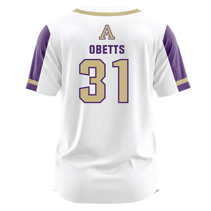 Albion - NCAA Softball : Avery Obetts - White Jersey-1