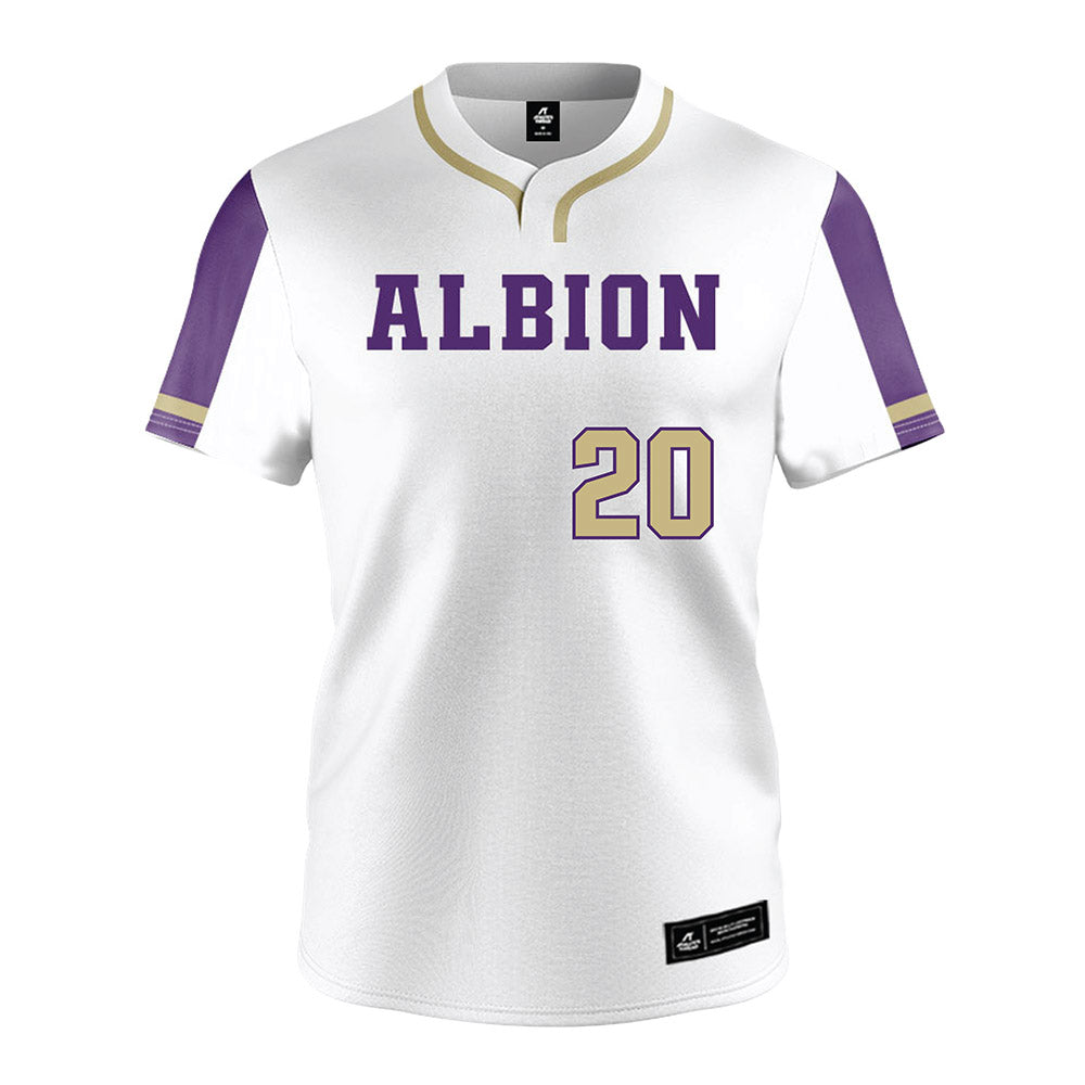 Albion - NCAA Softball : Sophia Shingles - White Jersey-0