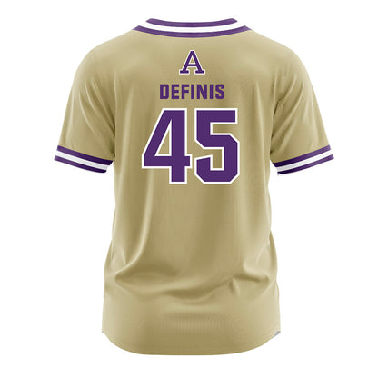 Albion - NCAA Baseball : Alex DeFinis - Gold Jersey-1