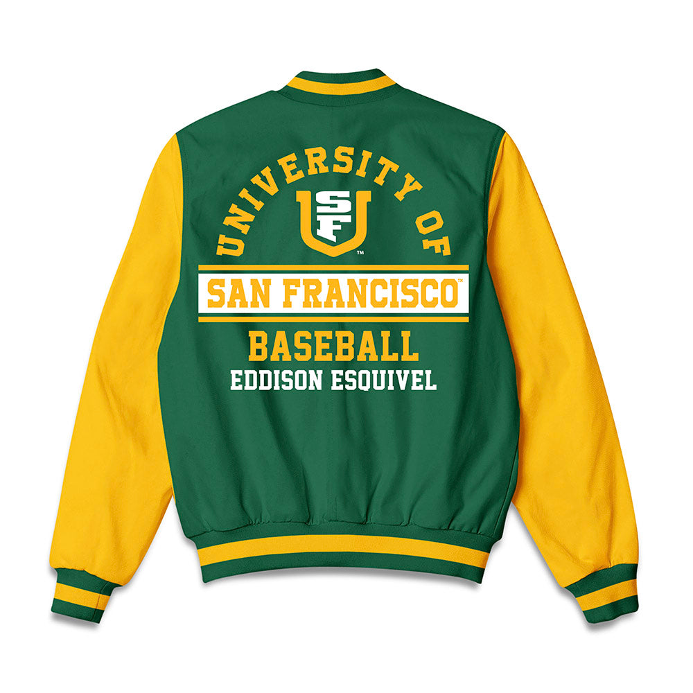 USFCA - NCAA Baseball : Eddison Esquivel - Bomber Jacket-1