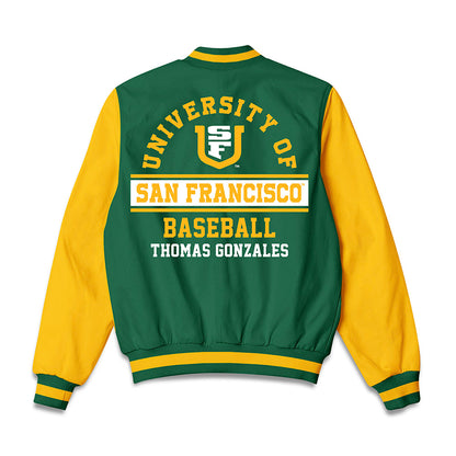 USFCA - NCAA Baseball : Thomas Gonzales - Bomber Jacket-1