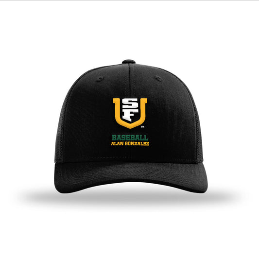 USFCA - NCAA Baseball : Alan Gonzalez - Snapback Trucker Hat-0