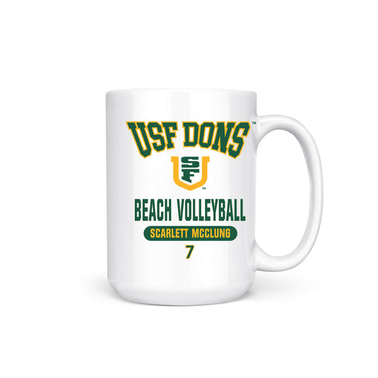 USFCA - NCAA Beach Volleyball : Scarlett McClung - Coffee Mug-0