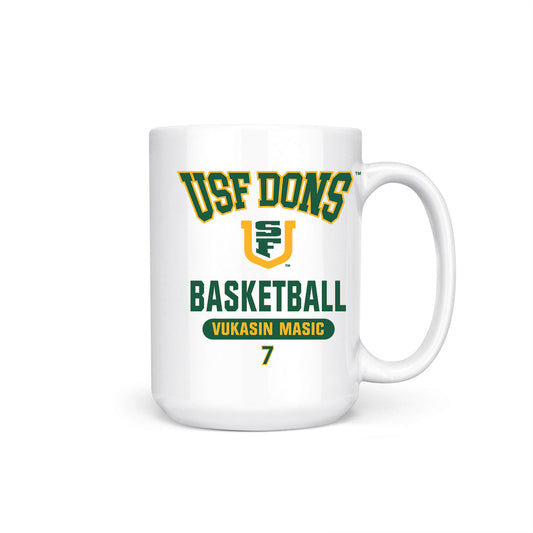 USFCA - NCAA Men's Basketball : Vukasin Masic - Coffee Mug-0