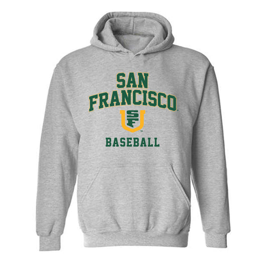 USFCA - NCAA Baseball : Garrett Johnston - Classic Shersey Hooded Sweatshirt-0