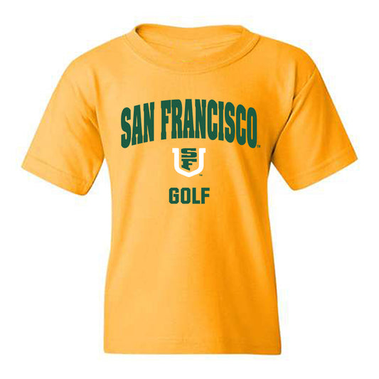 USFCA - NCAA Men's Golf : Theo Anderson - Classic Shersey Youth T-Shirt-0