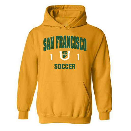 USFCA - NCAA Men's Soccer : Lucas Jones - Classic Shersey Hooded Sweatshirt-0