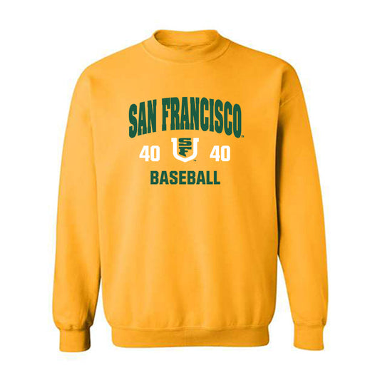 USFCA - NCAA Baseball : Gabriel Barrett - Classic Shersey Crewneck Sweatshirt-0