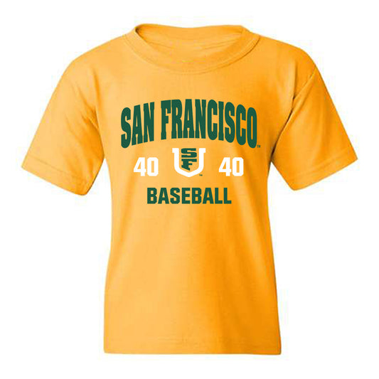 USFCA - NCAA Baseball : Gabriel Barrett - Classic Shersey Youth T-Shirt-0
