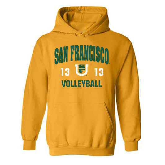 USFCA - NCAA Women's Volleyball : Madison McPherson - Classic Shersey Hooded Sweatshirt-0