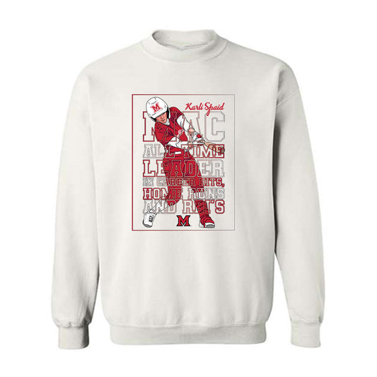 Miami of Ohio - Softball Alumni : Karli Spaid -  Individual Caricature Crewneck Sweatshirt
